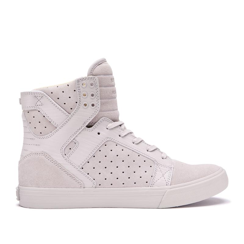 Supra SKYTOP - Bayan Boğazlı Ayakkabı - Açık Gri - Türkiye (28593ONPG)